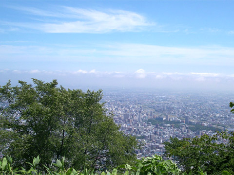 藻岩山から札幌市内の風景